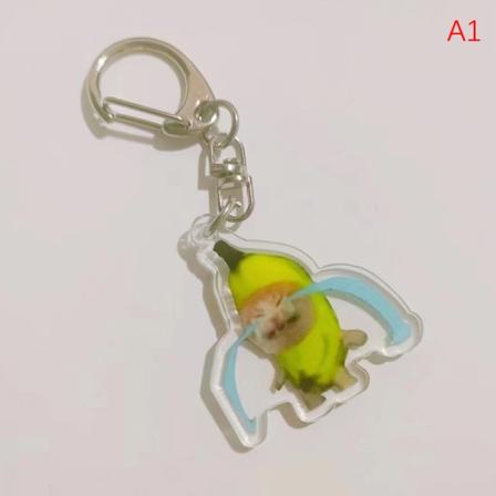 2023 Crying Banana Cat Avaimenperä auton avaimenperä Kawaii Student Gif A1