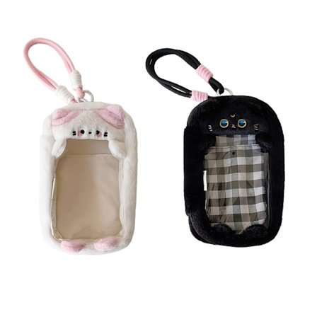 Tecknad Valp Kattformad Väska för Kvinnor med Hängen, Fönsterförvaring för Dockor, Hängande Väska för Utomhusvisning av Dockor