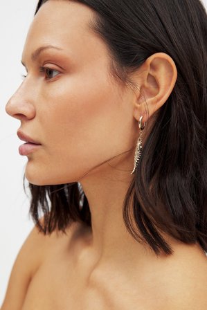 NA-KD Fish Earrings - Smykker - Guld - One Size