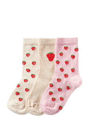 Å KIDS Mönstrade strumpor, 3-pack Strumpor Rosa 37/39