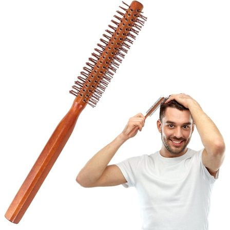 Rund Styling Hårborste, Liten Hårborste Rulle Locktång Hårborste för Fönande Hår, Rulle Locktång Kam Styling Volym Hårborste