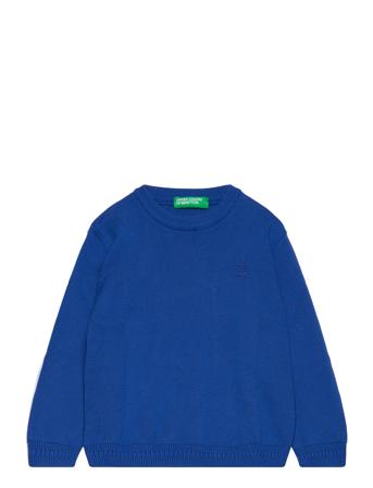 Sweater L/S Tops T-shirts Long-sleeved T-Skjorte Blue United Colors Of Benetton