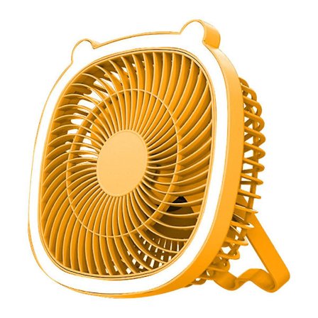 Uppladdningsbar campingfläkt med ledlykta - Bärbar fläkt på för utomhustält