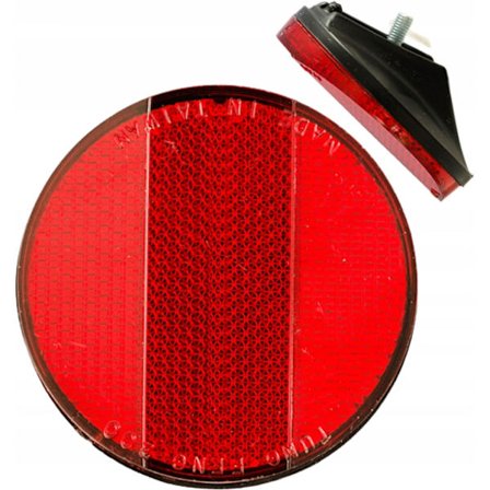 Rund Rød Cykel Bagpå Reflektor til Skærm