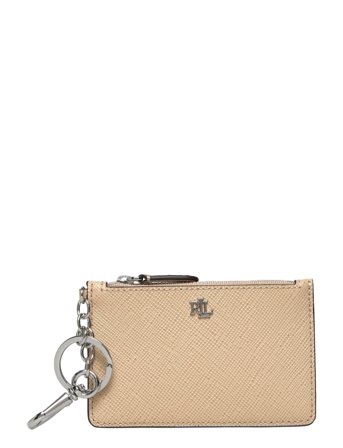 Lauren Ralph Lauren | Crosshatch Leather Zip Card Case | ONE SIZE