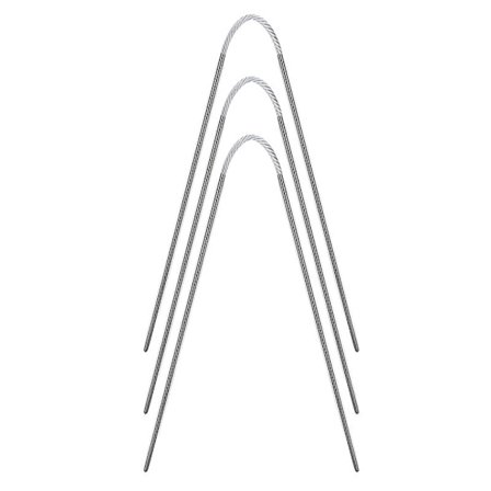 3 kpl Pyöreät neulepuikot Joustavat ruostumattomasta teräksestä valmistetut pyöreät neulepuikot DIY-neulontatarvikkeet 3 kpl