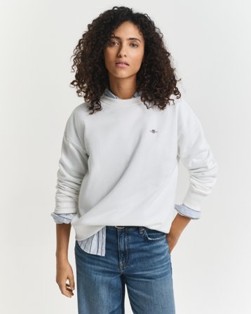 GANT Damen Rundhals-Sweatshirt (XS) Weiß