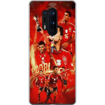OnePlus 8 Pro Läpinäkyvä kuori Rodri Manchester City Espanja Ballon d'Or -voittaja jalkapallokeskikenttäpelaaja hallitseva pallotaitava pelaaja, j