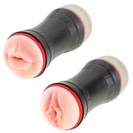 2 i 1 Masturbator manlig storlek L designad för att erbjuda en ojämförlig nöjesupplevelse tack vare dess avancerade funktioner Svart