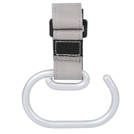 Barnvagnskrok Aluminiumlegering Loop Krok för Vagn Barnvagn Buggy Grå