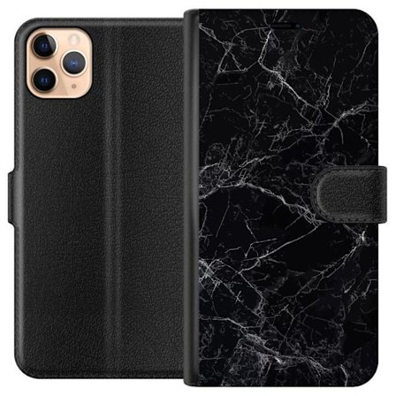 Kompatibelt Plånboksfodral till Apple Apple iPhone 11 Pro Max Marmor Svart