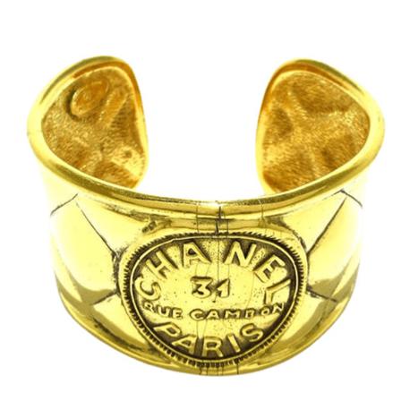 Chanel Vintage, Pre-owned Bracelet Geel, Dames, Maat:ONE Size