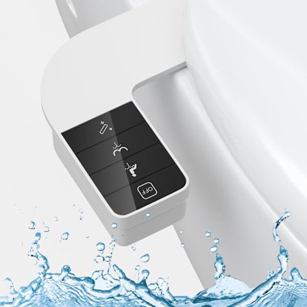 Toalett Bidet, Bærbar Ikke-Elektrisk Bidet Sprøyte, Doble Uttrekkbare Selvrensende Dyser, Ultratynn Bidetfeste, Justering av Vanntrykk