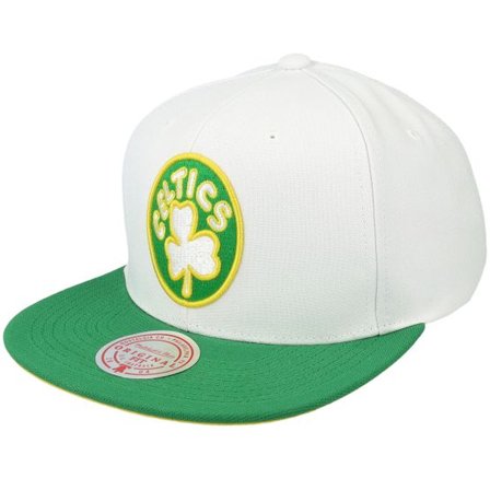Mitchell & Ness - NBA Vit snapback Keps - Boston Celtics Core Basic White/Green Snapback @ Hatstore