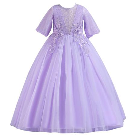 Toddler Spets Princess Klänningar Solklänning I Enfärgad