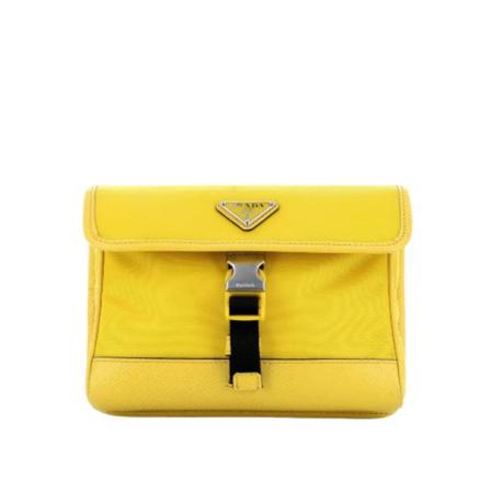 Prada Vintage Shoulder Bags Gul, Dame Vintage Tasker, Størrelse: ONE Size