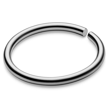 Piercing anneau ouvert en acier chirurgical argenté 10 mm pour hommes - Bijoux pour piercing aux lèvres - Bijoux de piercing