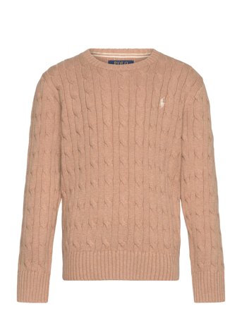 Ralph Lauren Kids Combed Cotton-Ls Cable Cn-Tp-Swt - Beige - 138-149