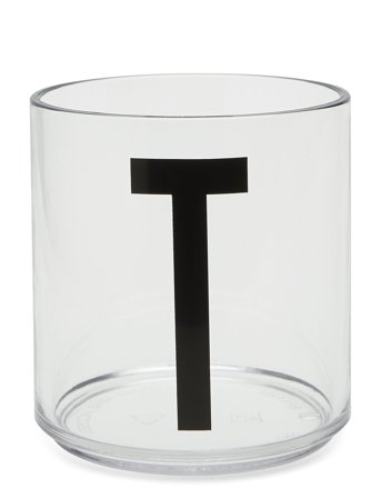 Design Letters Kids Personal Drinking Glass A-Z - White - Ø7CM