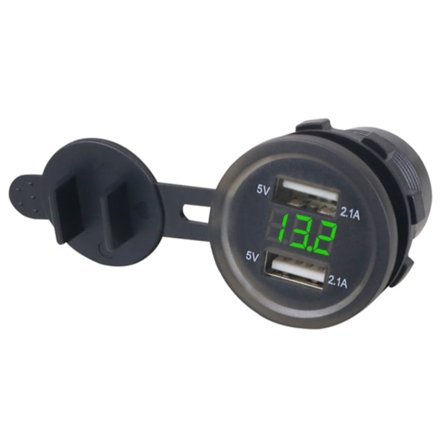 Mini Dual USB -autolaturiadapteri, kaksoisportti, 12 V, yleiskäyttöinen pistorasia
