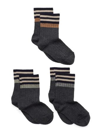 Alf 3-Pack Socks Socks & Tights Socks Multi/mønstret Mp Denmark