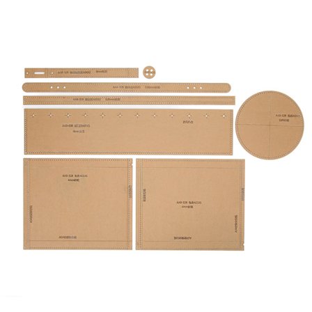 Klar akryl taske mønster skabelon robust håndværk læder taske akryl mønster skabelon sæt til DIY