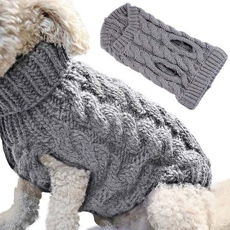 Varm Strikket Hundesweater Vest Frakke Til Små, Mellemstore Og Store Hunde, Vinter Kæledyrstøj
