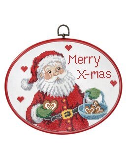 Kirjontapakkaus Taulu Joulupukin piparit