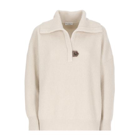 Brunello Cucinelli, Sweater Beżowy, Kobieta, Rozmiar: S