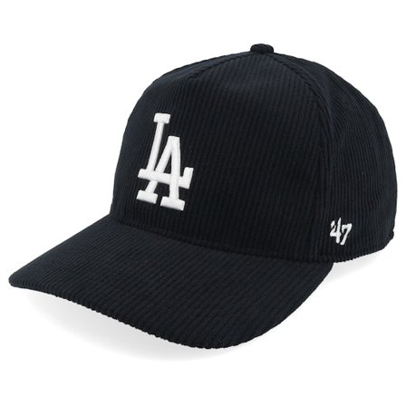47 Brand - Negro adjustable Gorra - Los Angeles Dodgers MLB Corduroy 47 Hitch Cap Black A-frame Adjustable @ Hatstore