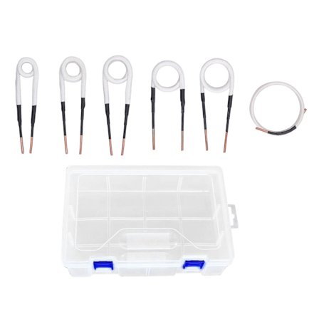 Induksjonsvarmer Spole Kit 6 stk Messingkjerne 3mm 20 25 30 35 40mm Ledninger