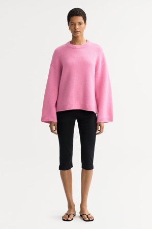 Soft Goat - Chunky crewneck - Women cashmere sweater - S - Pink