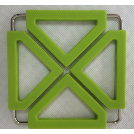 2 stk. uttrekkbare ikke-magnetiske isolasjonsmatter i rustfritt stål og silikon, gryteunderlag i europeisk stil, anti-skåldingsmatte, spisebrikke