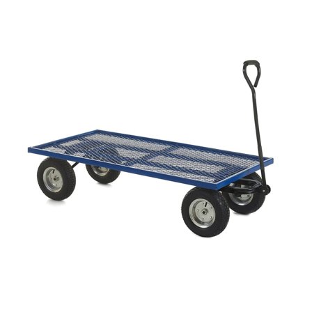 Heavy duty platform truck, mesh deck, 500 kg, 1500x750x360 mm