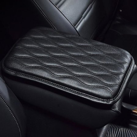 Universal PU-skinn Bil Armlene Pad Auto Bil Armlener Oppbevaringsboks Matter Støvtett Putetrekk Vanntett Armlenebeskytter| |