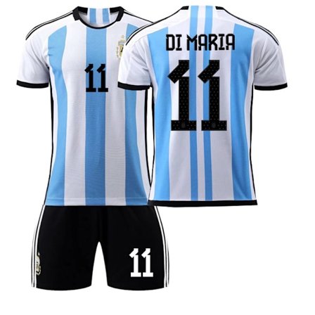 Fotbollströja for VM i Argentina nr 11 Di Maria, barnstorlek 22
