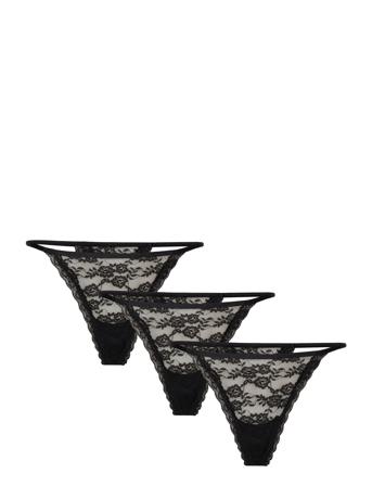Brief So U Jennie Thong 3 Pack Stringtruse Undertøy Svart Lindex*Betinget Tilbud