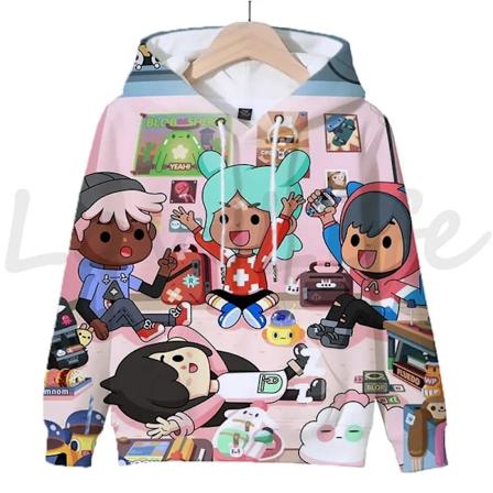 Toca Life World Luvtröjor til drenge Piger Langærmede Trøjer Børn Sportstøj Børn Tegnefilm Trøjer Efterårstrøjer Sudadera 13 13 kids-120(6T)