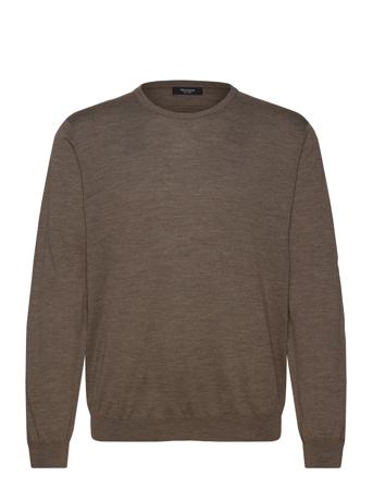 Margrate Tops Knitwear Round Necks Brown Matinique