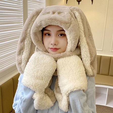 Halsduk Mössa Handskar Warm Ear Hats KHAKI