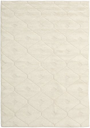 160X230 Cor Única Romby Tapete - Branco Pérola L
