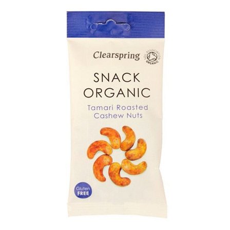 Clearspring Cashewnødder Tamari-ristede Ø 30 g, Helse & Madvarer, Nødder, Cashewnødder