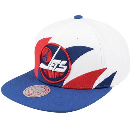 Mitchell & Ness - NHL - White - snapback - Cap - Winnipeg Jets Vintage Sharktooth White/Blue Snapback - Hatstore