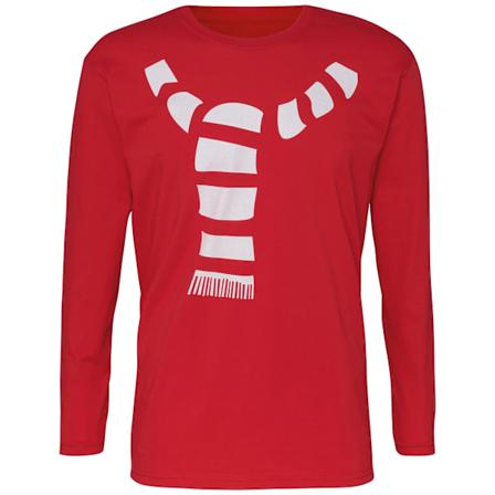 Julhandel Herr Scarf Långärmad T-shirt XL Röd Red XL