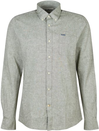 Barbour M's Nelson Tailored Fit Shirt Olive