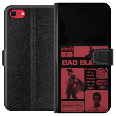 Kompatibel Tegnebogsetui til Apple iPhone SE (2022) Bad Bunny NFL-inspireret skjoldlogo med amerikansk fodbold og stjerner