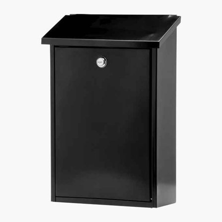 Brevlåda med lås svart