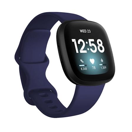 Farverigt Armbånd Håndledsrem til Fitbit Versa 3 Ur Blødt Bånd Correa til Fitbit Sense Versa3 Urrem Tilbehør Midnat Blå Midnight Blue S