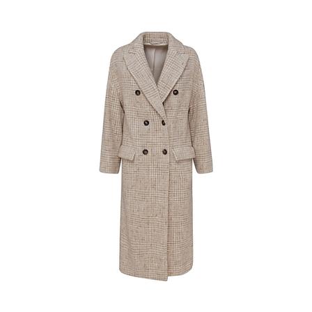Brunello Cucinelli, Double-Breasted Coats Beige, Dames, Maat:S