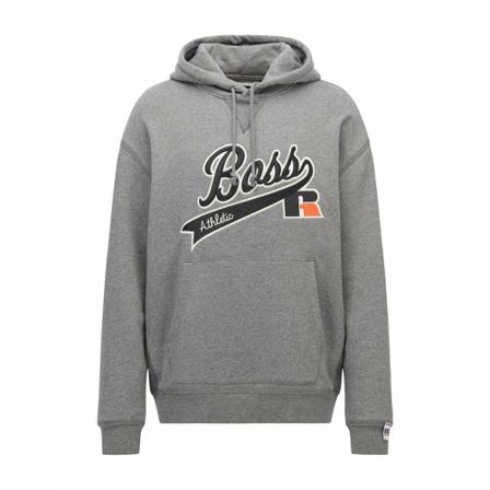 Hugo Boss College Logo Hooded Sweatshirt , Grijs , Heren , Maat: S